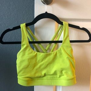 Lululemon neon sports bra
